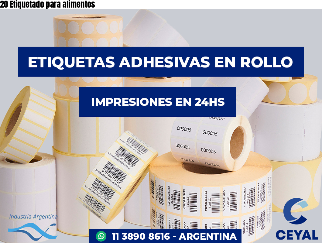 20 Etiquetado para alimentos