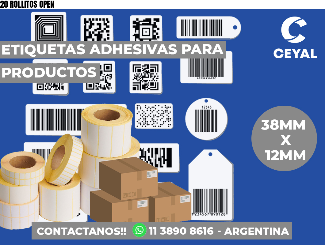 20 ROLLITOS OPEN