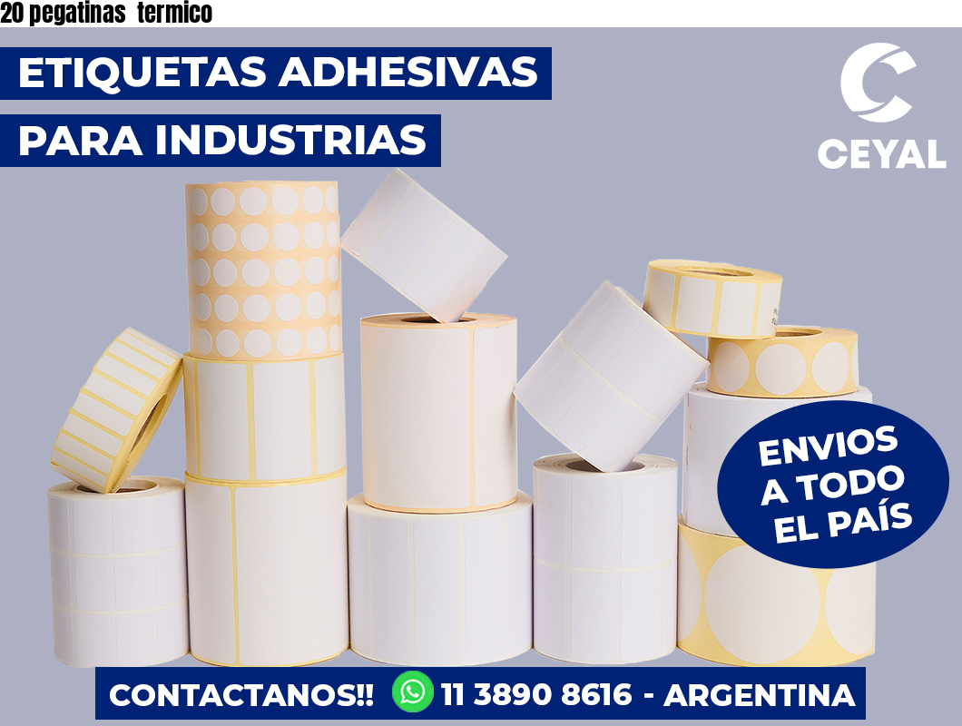 20 pegatinas  termico