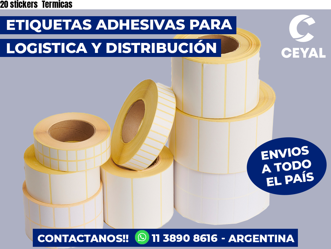 20 stickers  Termicas