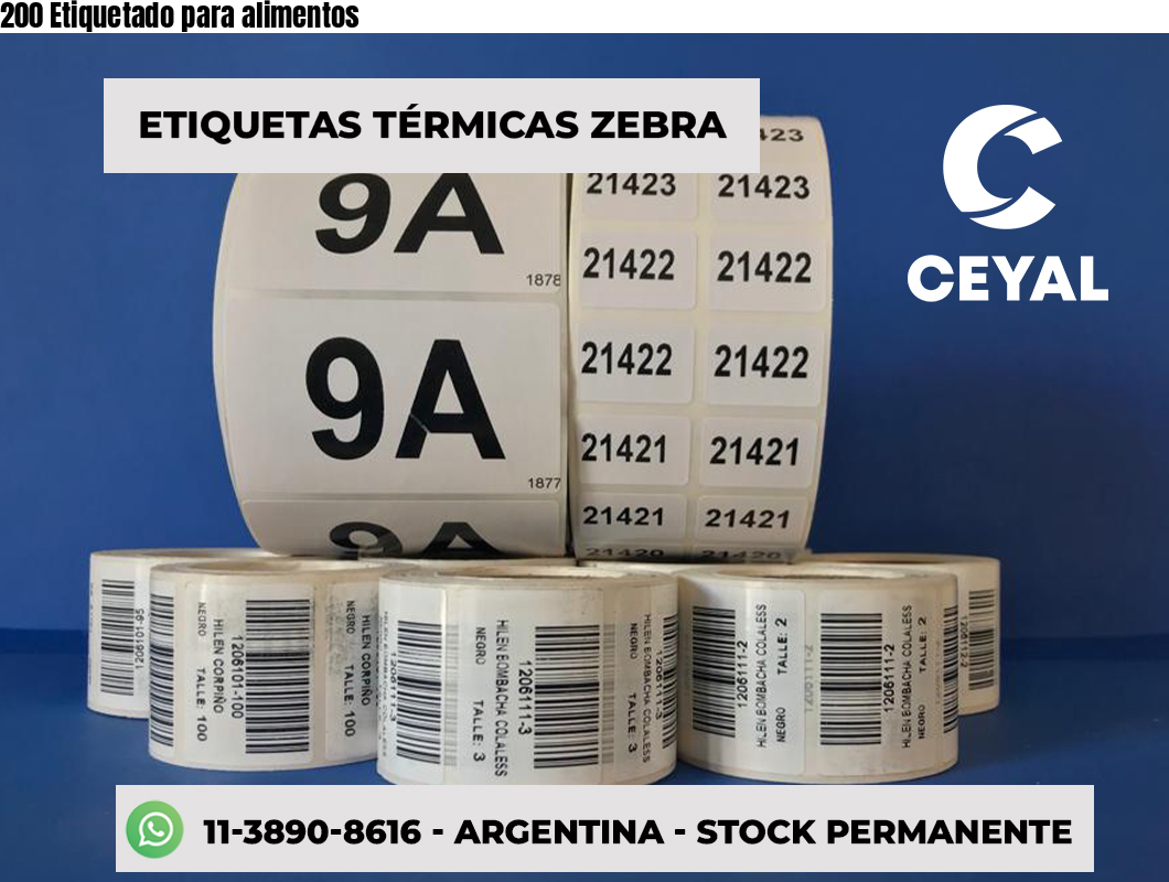 200 Etiquetado para alimentos
