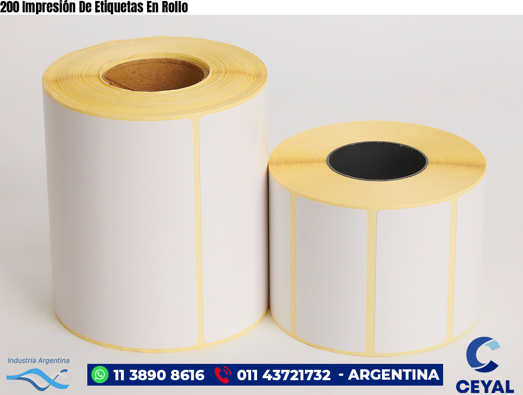 200 Impresión De Etiquetas En Rollo