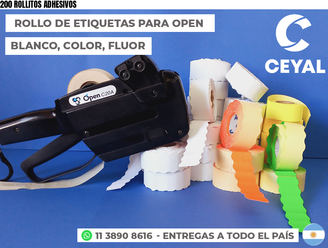 200 ROLLITOS ADHESIVOS