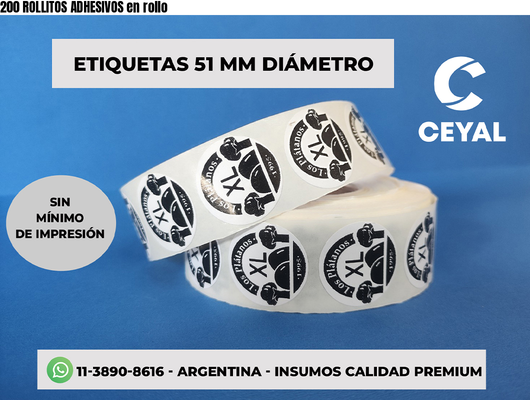 200 ROLLITOS ADHESIVOS en rollo