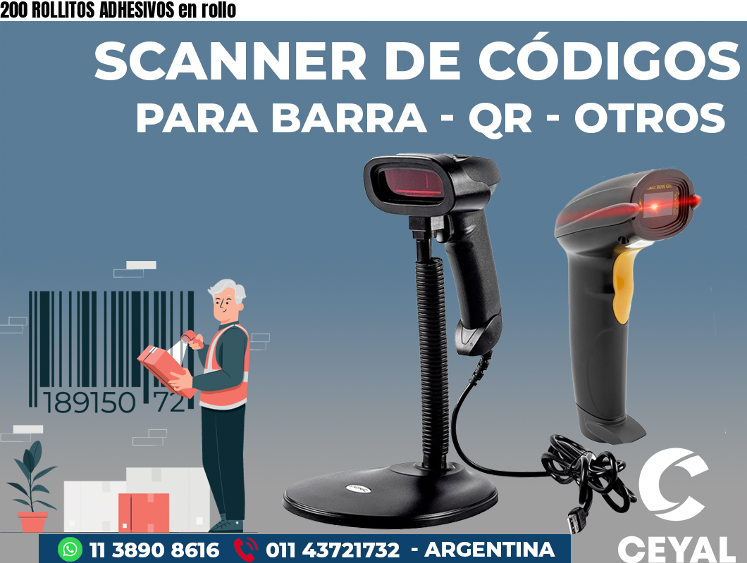 200 ROLLITOS ADHESIVOS en rollo