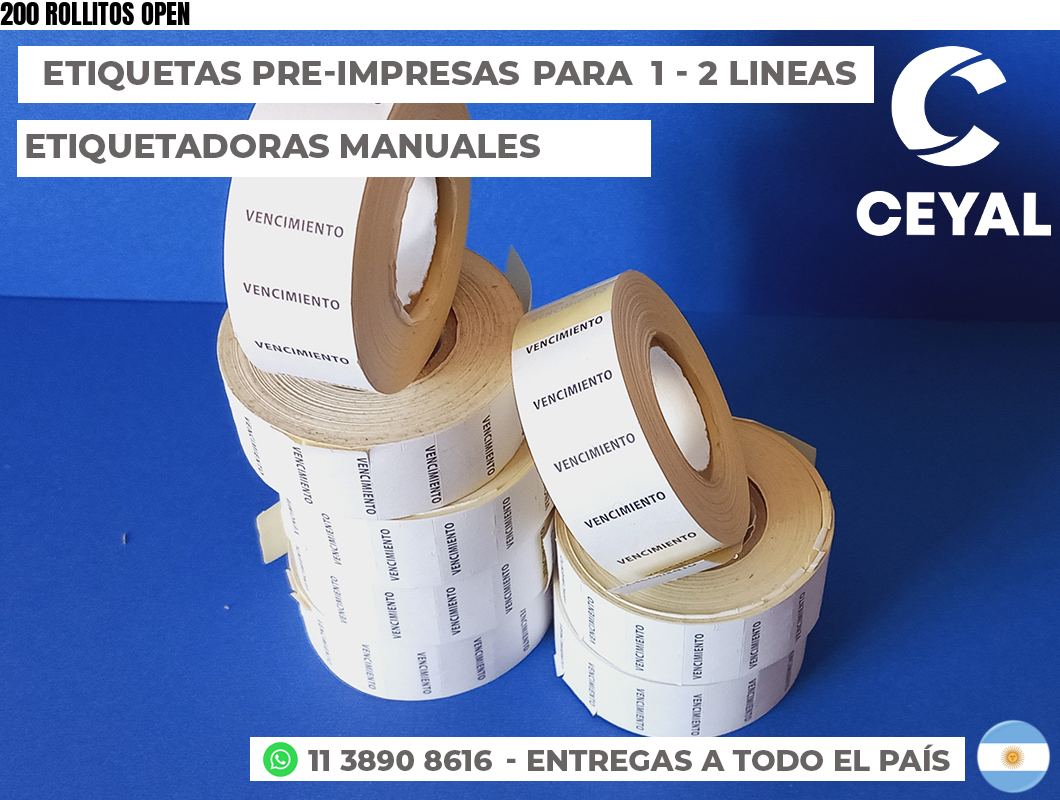 200 ROLLITOS OPEN