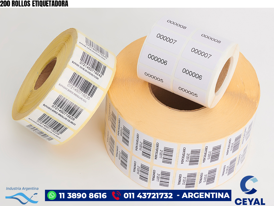 200 ROLLOS ETIQUETADORA