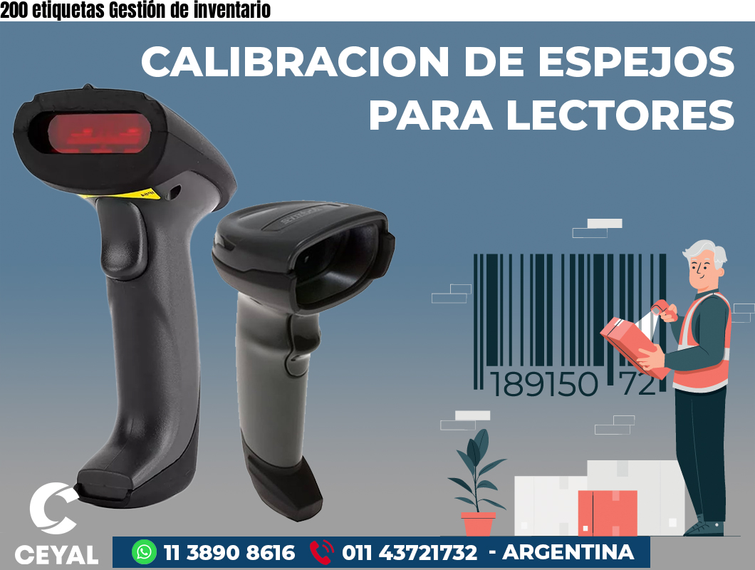 200 etiquetas Gestión de inventario