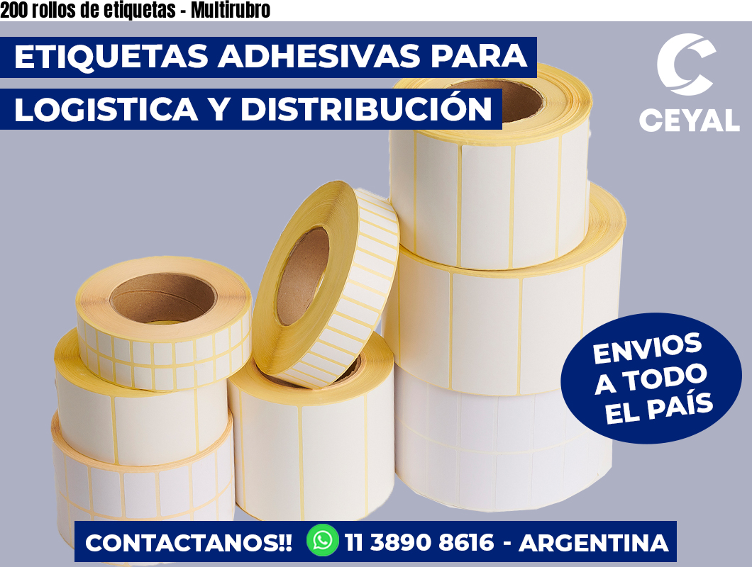 200 rollos de etiquetas - Multirubro