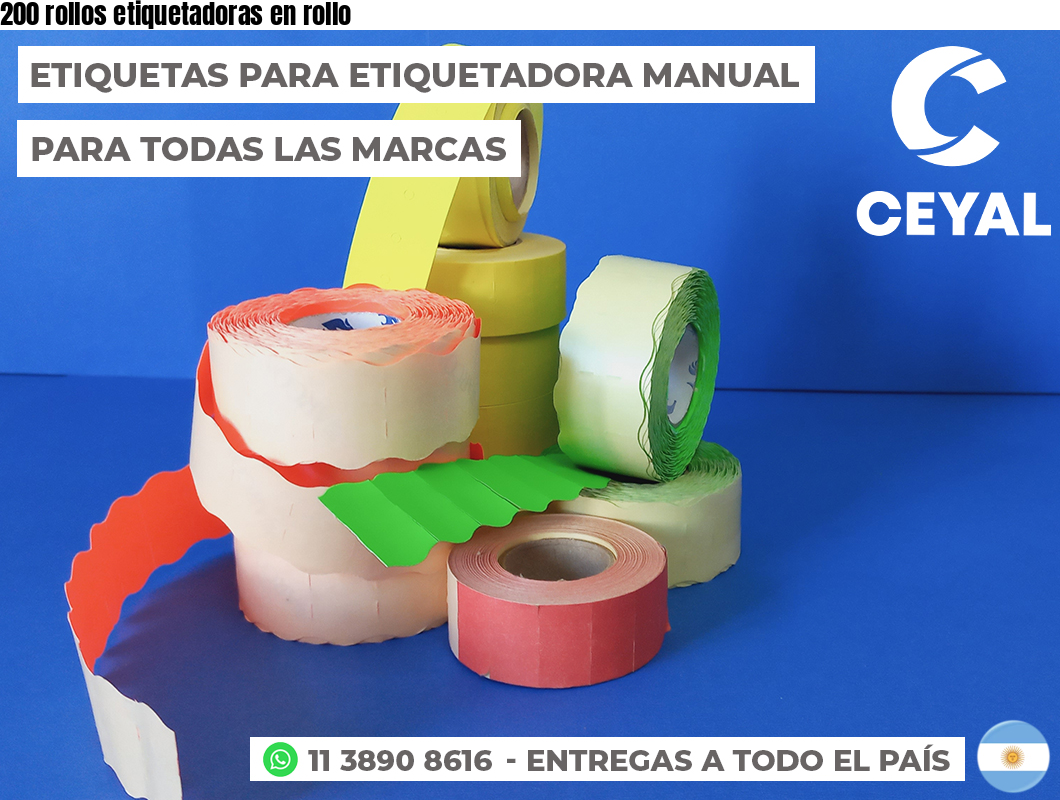 200 rollos etiquetadoras en rollo