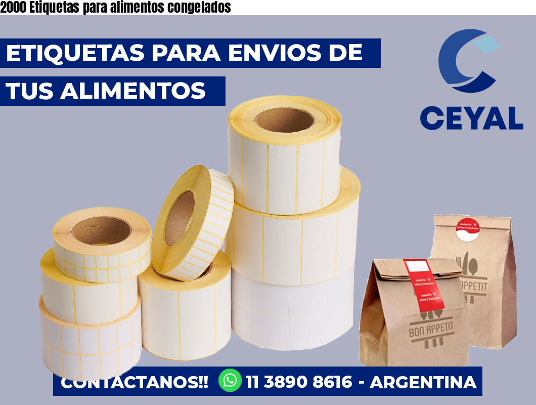 2000 Etiquetas para alimentos congelados