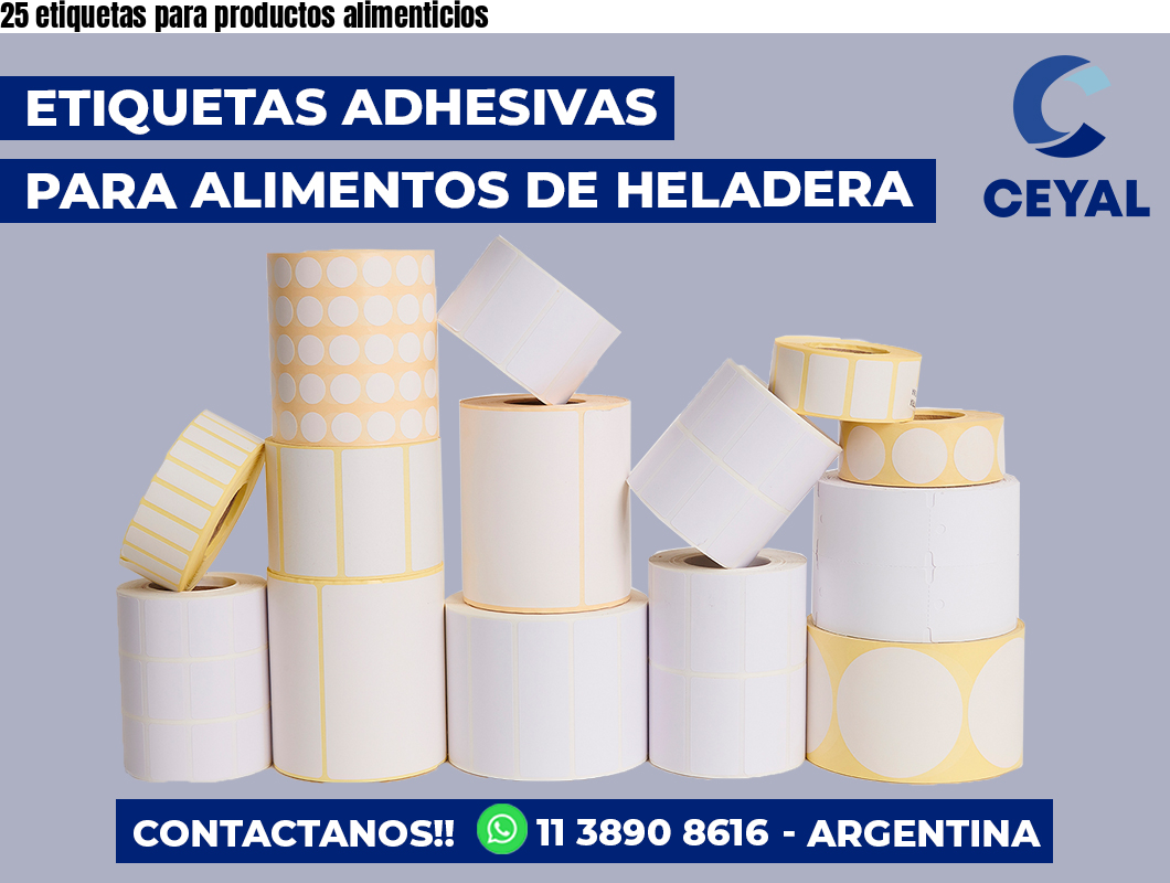 25 etiquetas para productos alimenticios