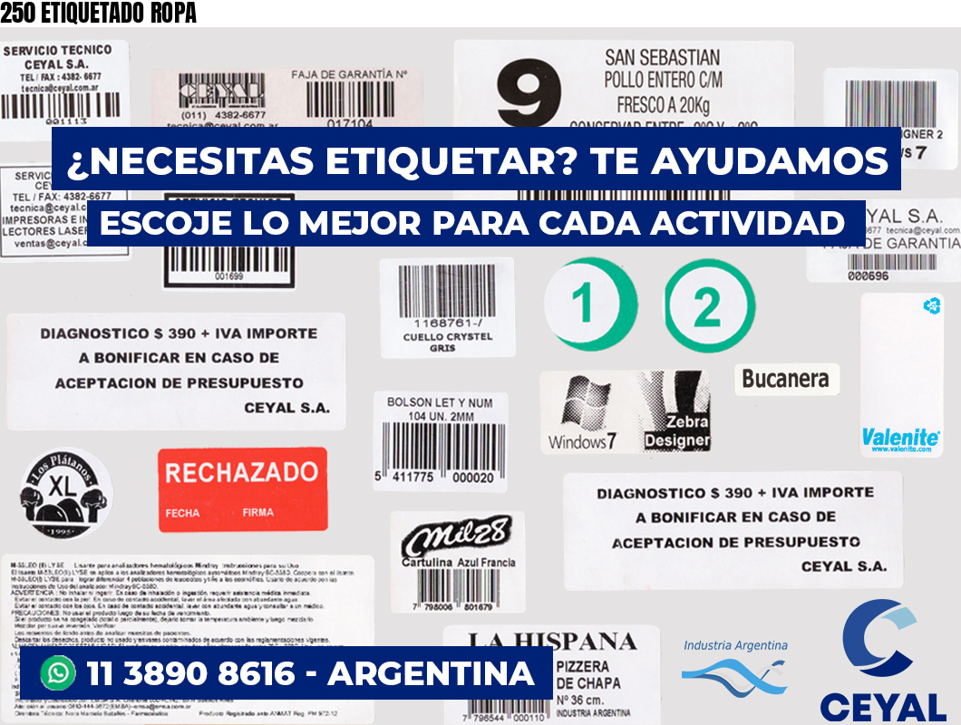 250 ETIQUETADO ROPA