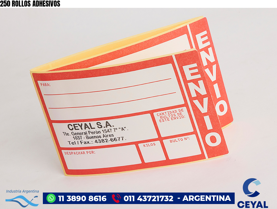 250 ROLLOS ADHESIVOS