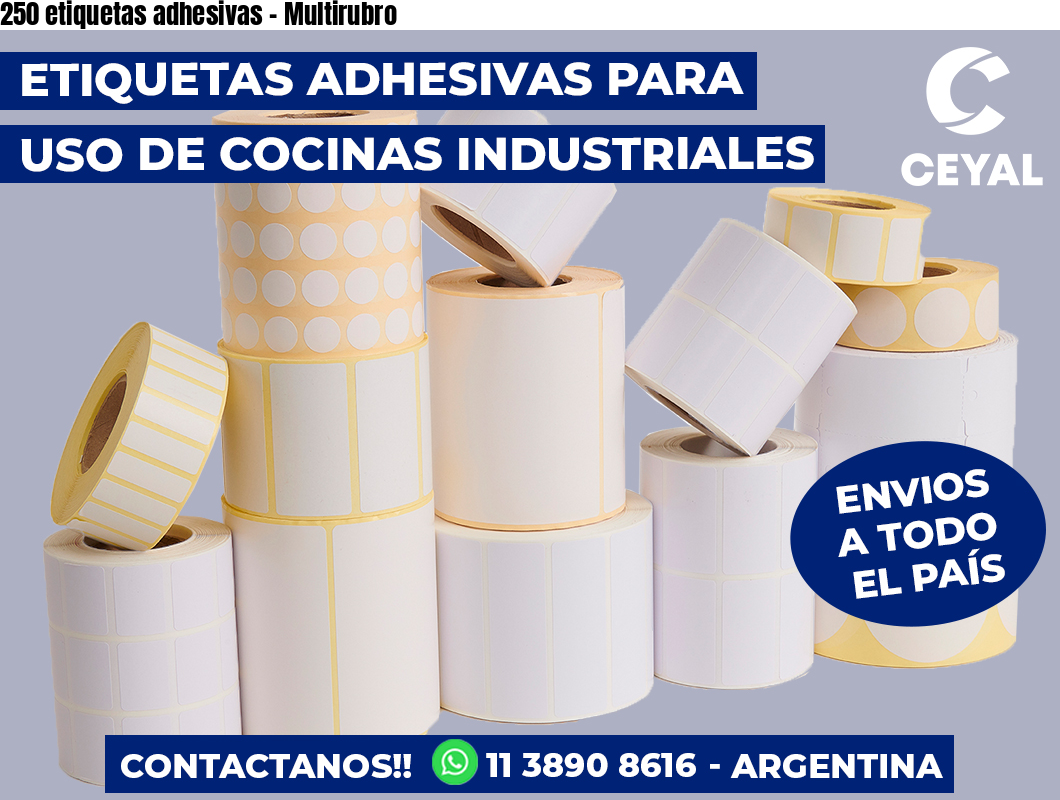 250 etiquetas adhesivas - Multirubro