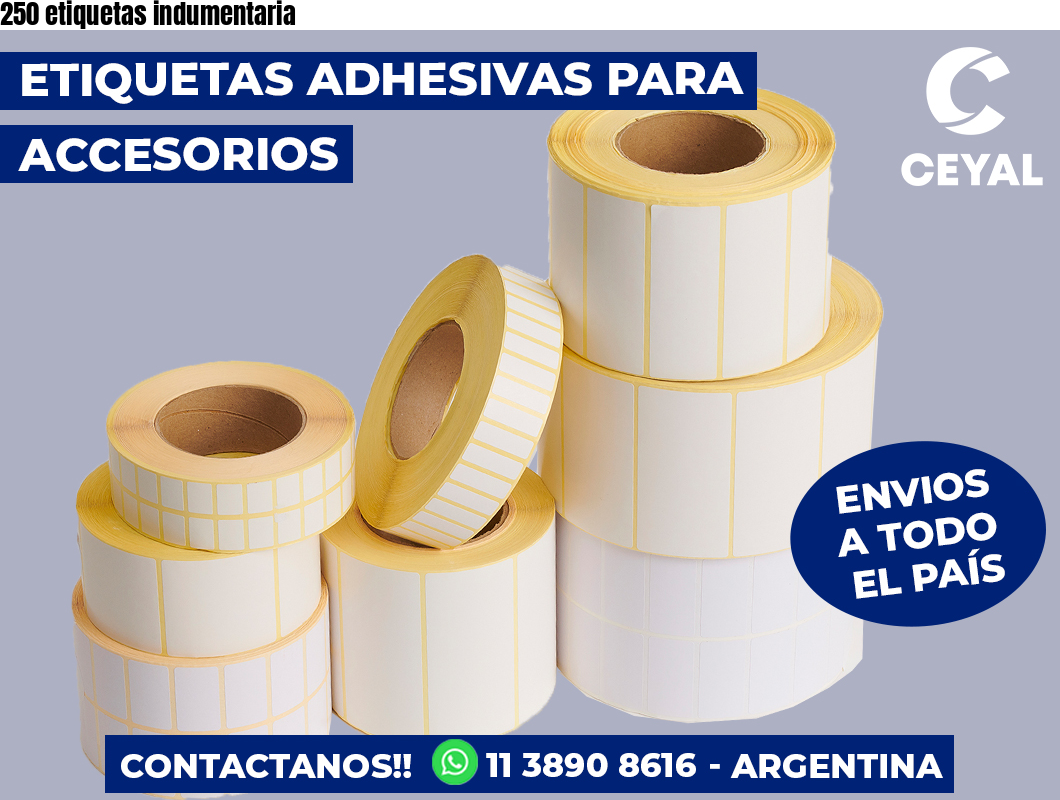 250 etiquetas indumentaria