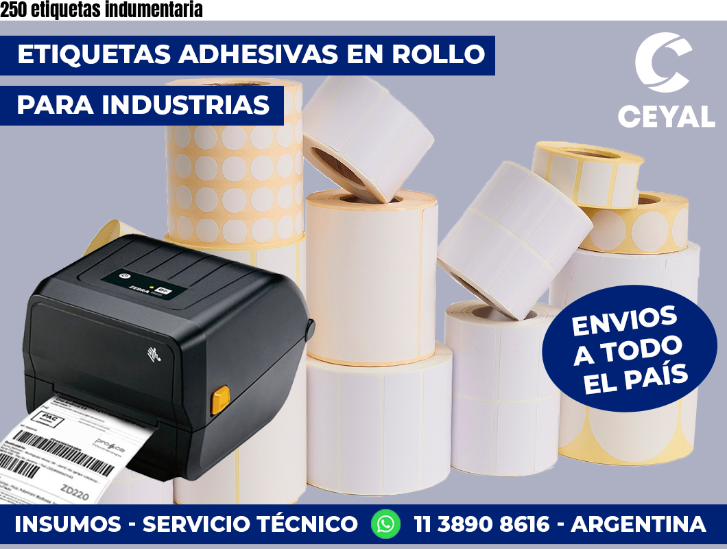 250 etiquetas indumentaria