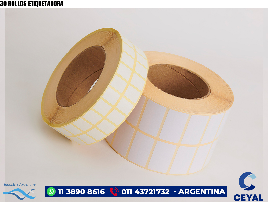 30 ROLLOS ETIQUETADORA