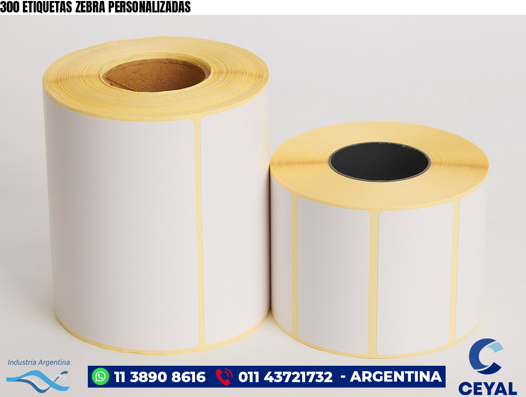 300 ETIQUETAS ZEBRA PERSONALIZADAS