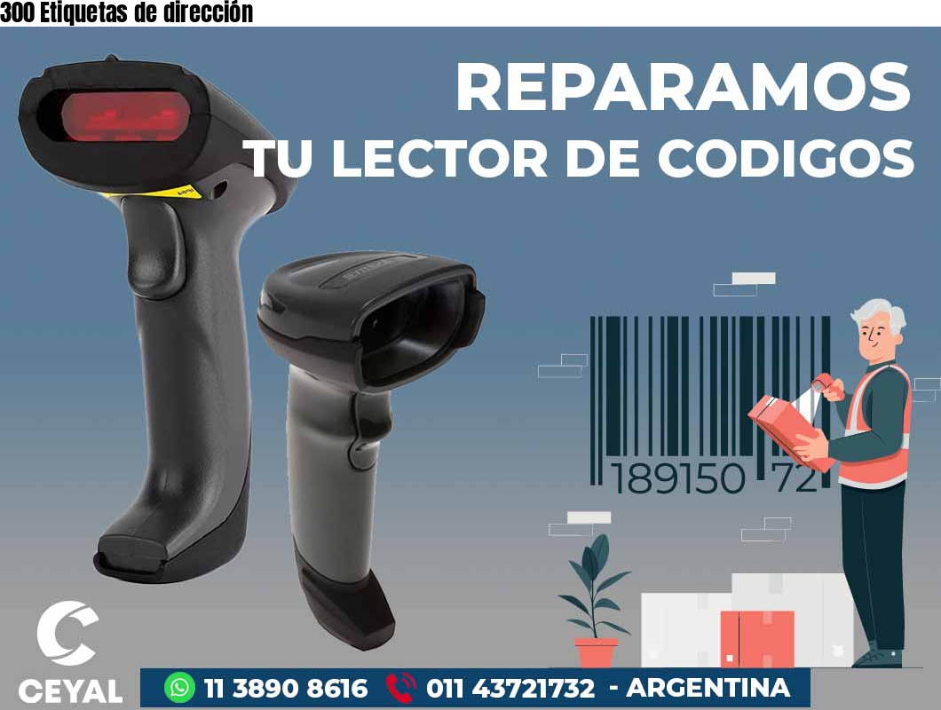 300 Etiquetas de dirección