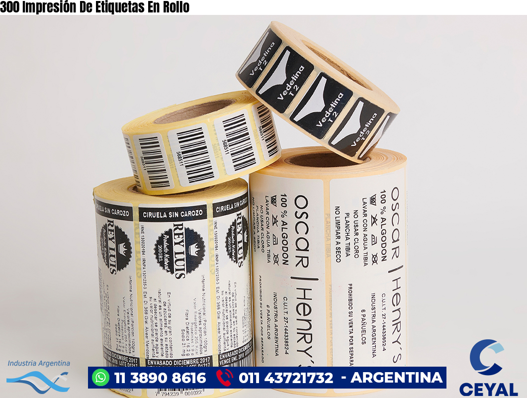 300 Impresión De Etiquetas En Rollo