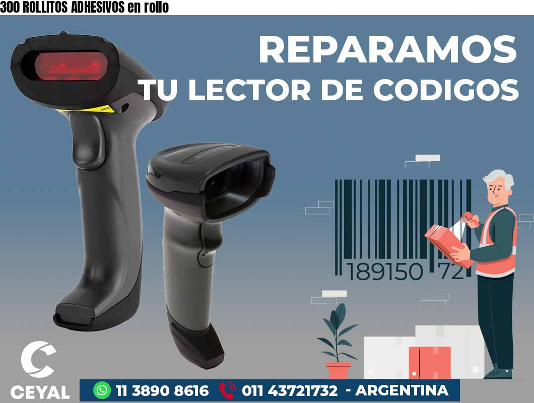 300 ROLLITOS ADHESIVOS en rollo