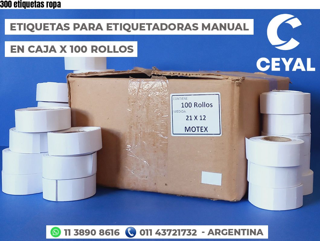 300 etiquetas ropa