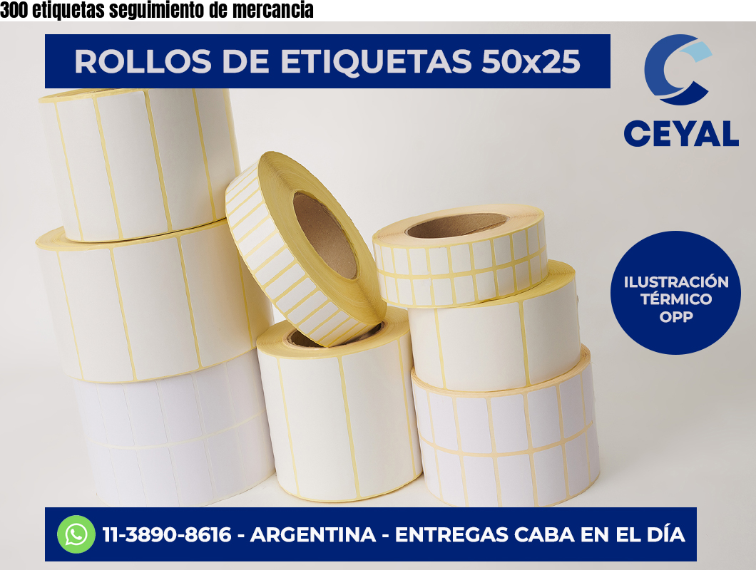 300 etiquetas seguimiento de mercancia