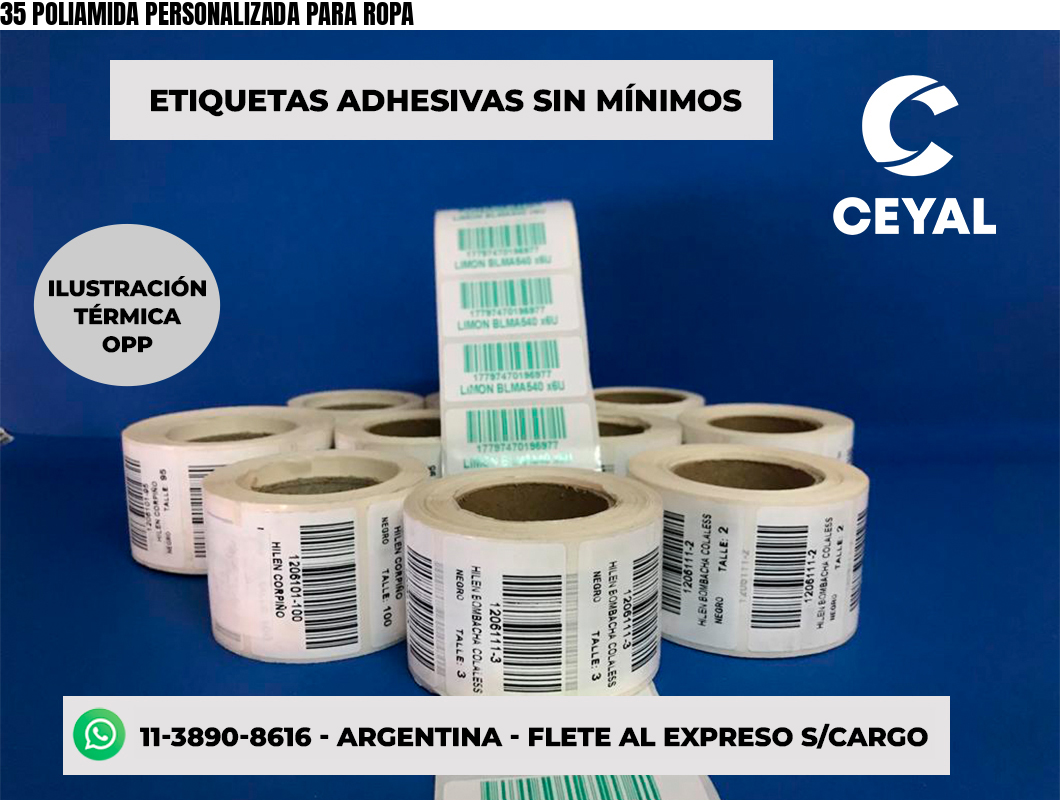 35 POLIAMIDA PERSONALIZADA PARA ROPA