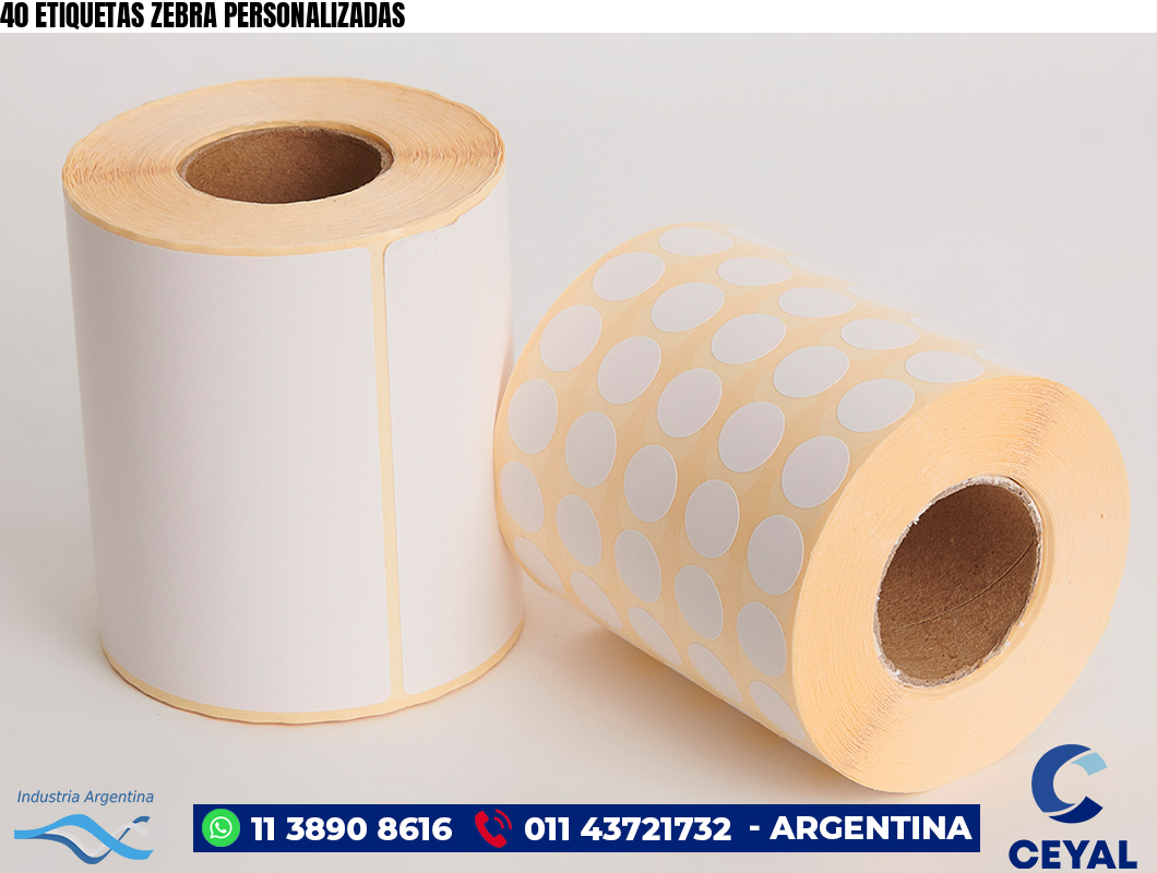 40 ETIQUETAS ZEBRA PERSONALIZADAS