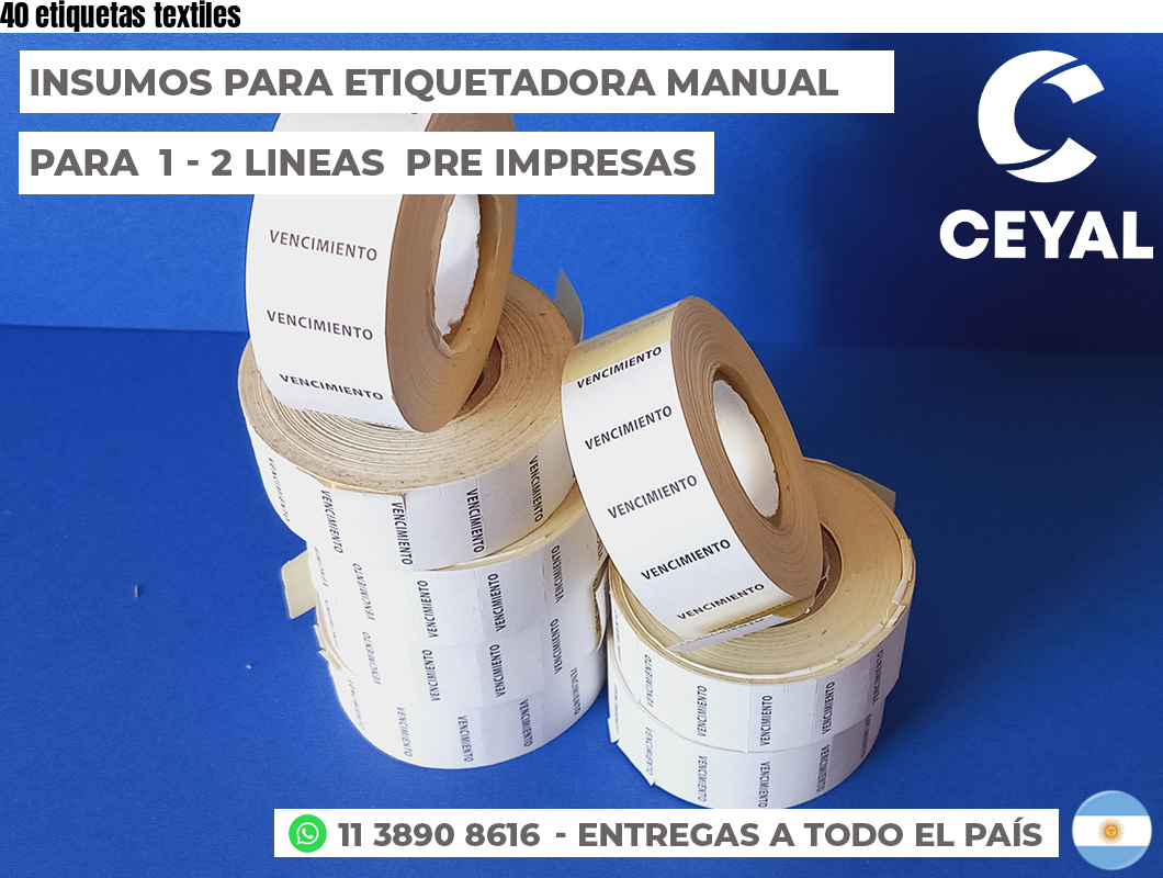 40 etiquetas textiles
