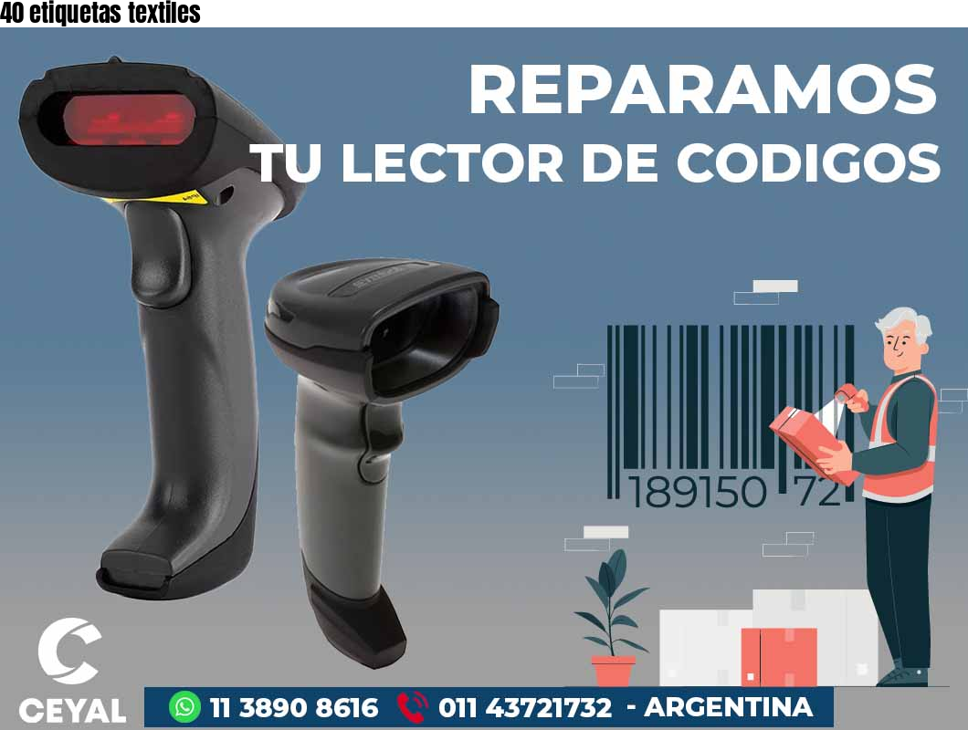 40 etiquetas textiles