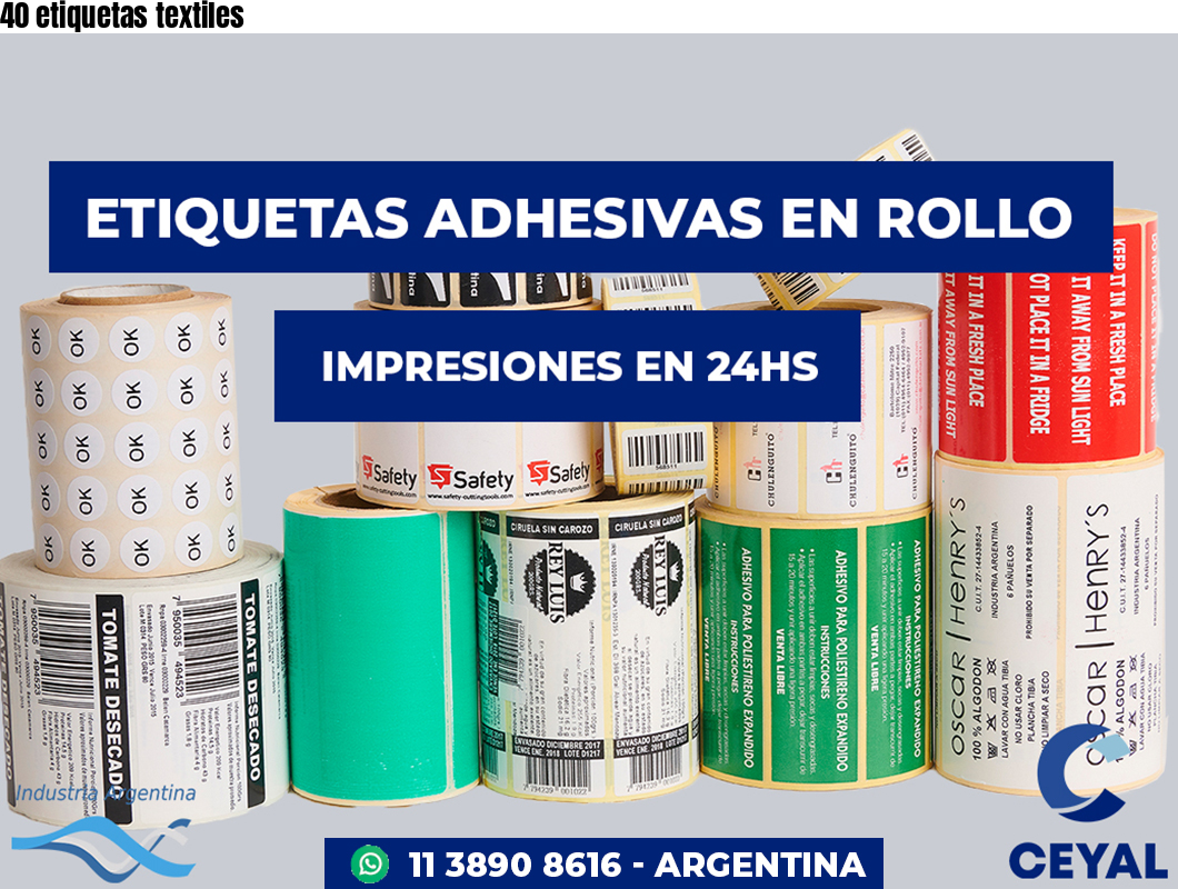 40 etiquetas textiles