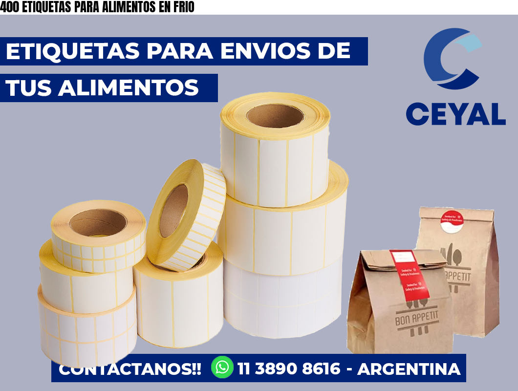 400 ETIQUETAS PARA ALIMENTOS EN FRIO