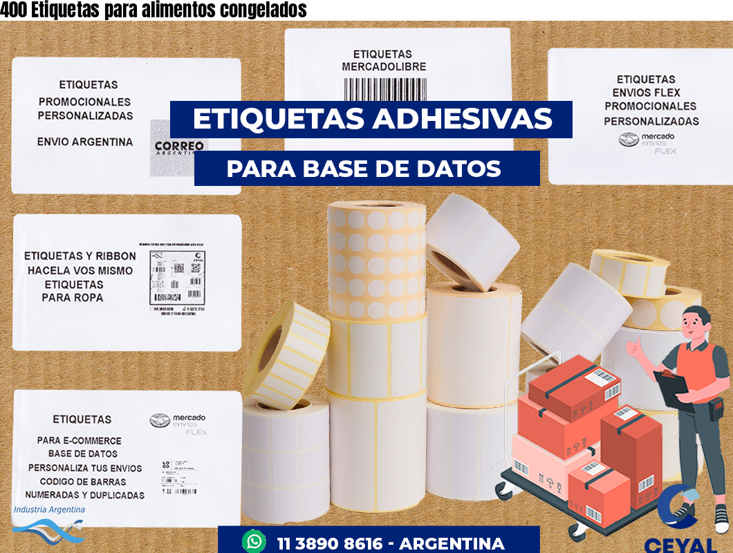 400 Etiquetas para alimentos congelados