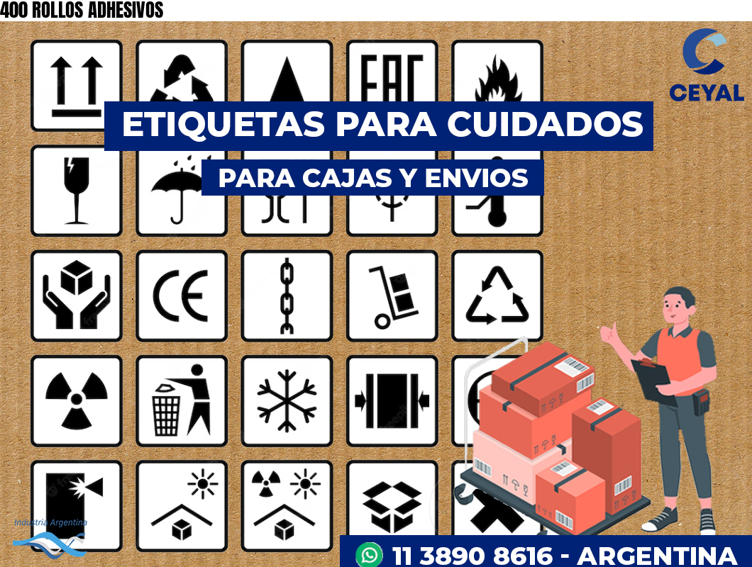 400 ROLLOS ADHESIVOS