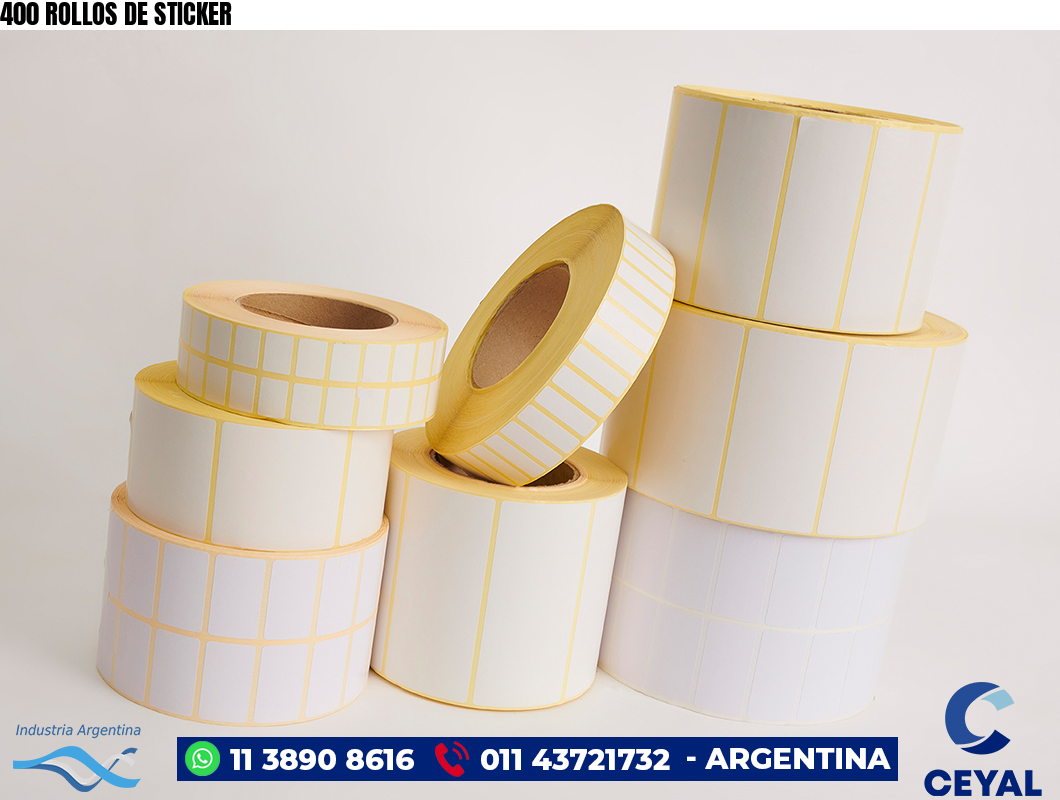 400 ROLLOS DE STICKER