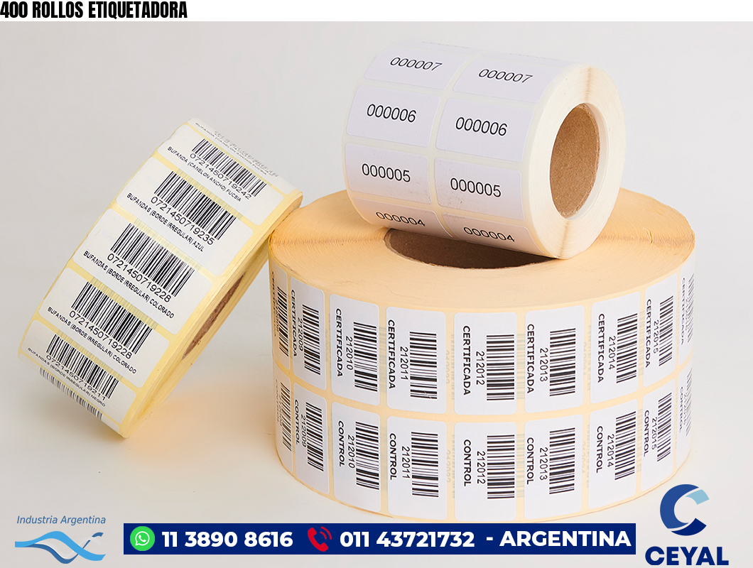 400 ROLLOS ETIQUETADORA
