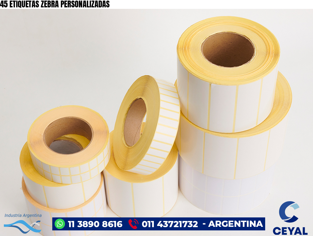 45 ETIQUETAS ZEBRA PERSONALIZADAS