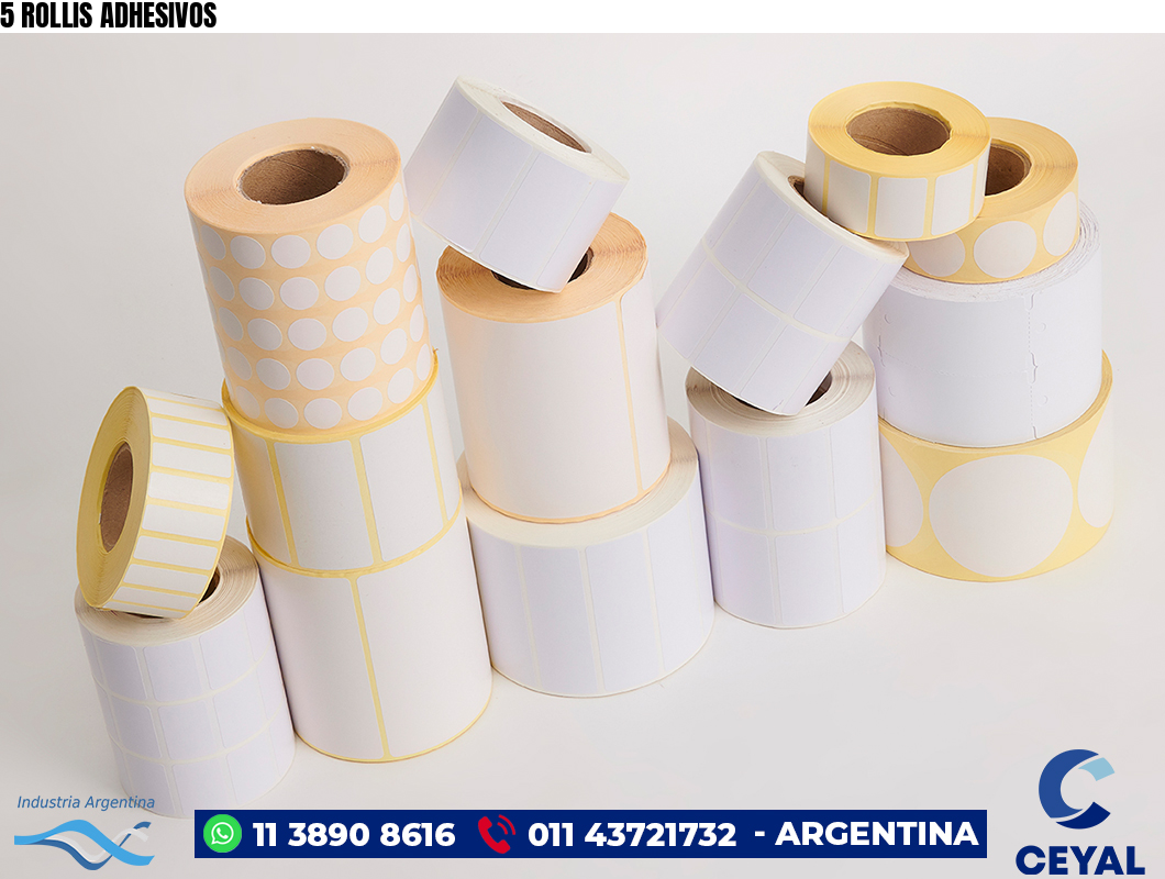 5 ROLLIS ADHESIVOS