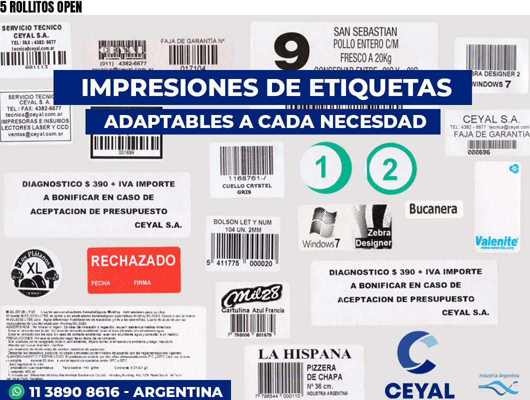 5 ROLLITOS OPEN