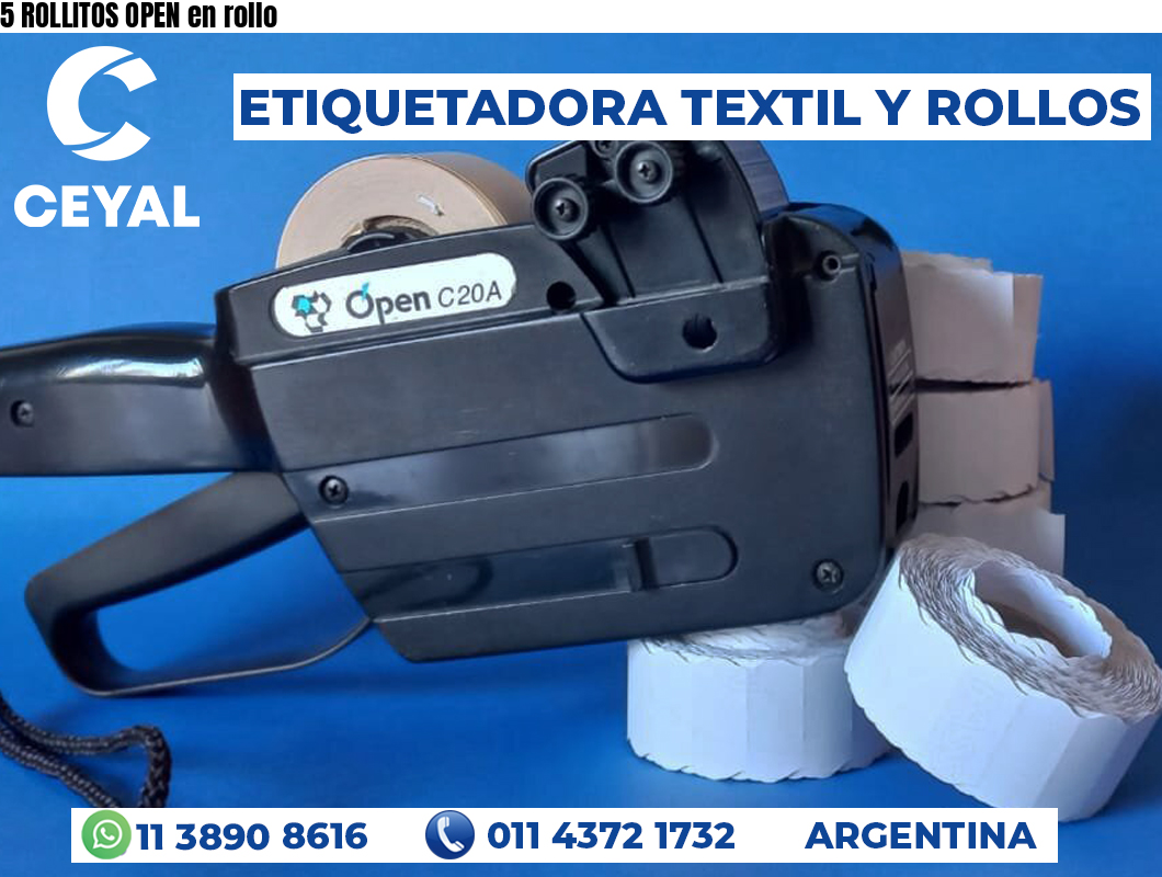 5 ROLLITOS OPEN en rollo