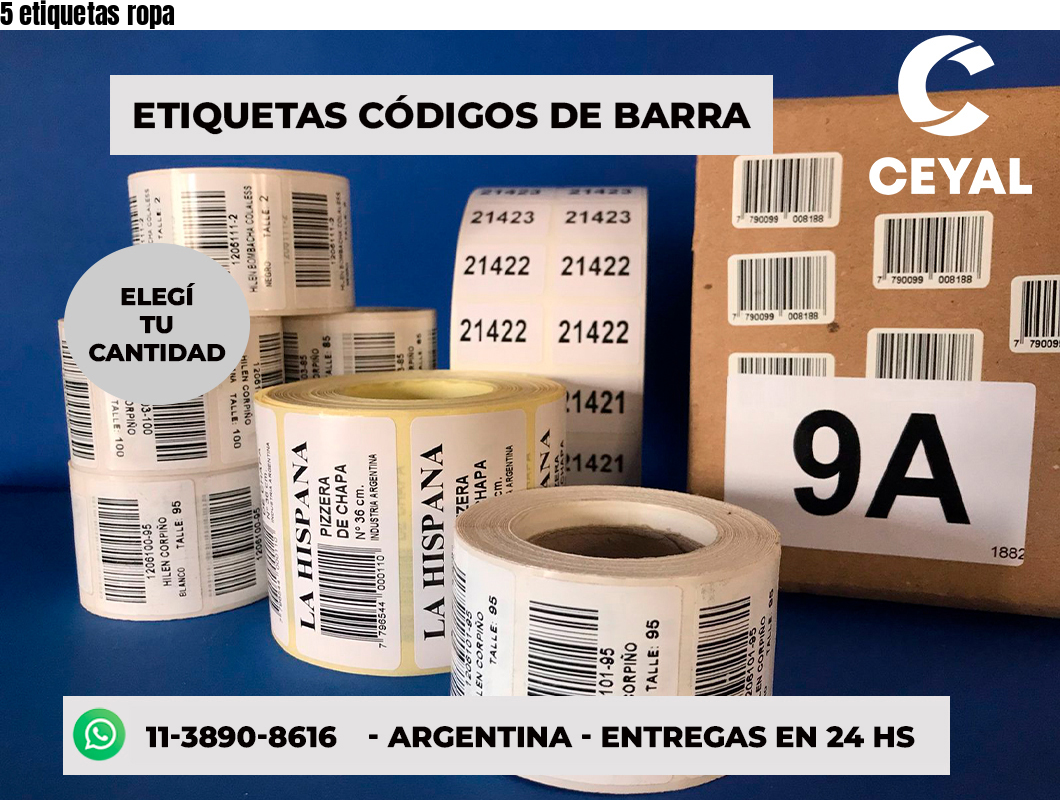 5 etiquetas ropa