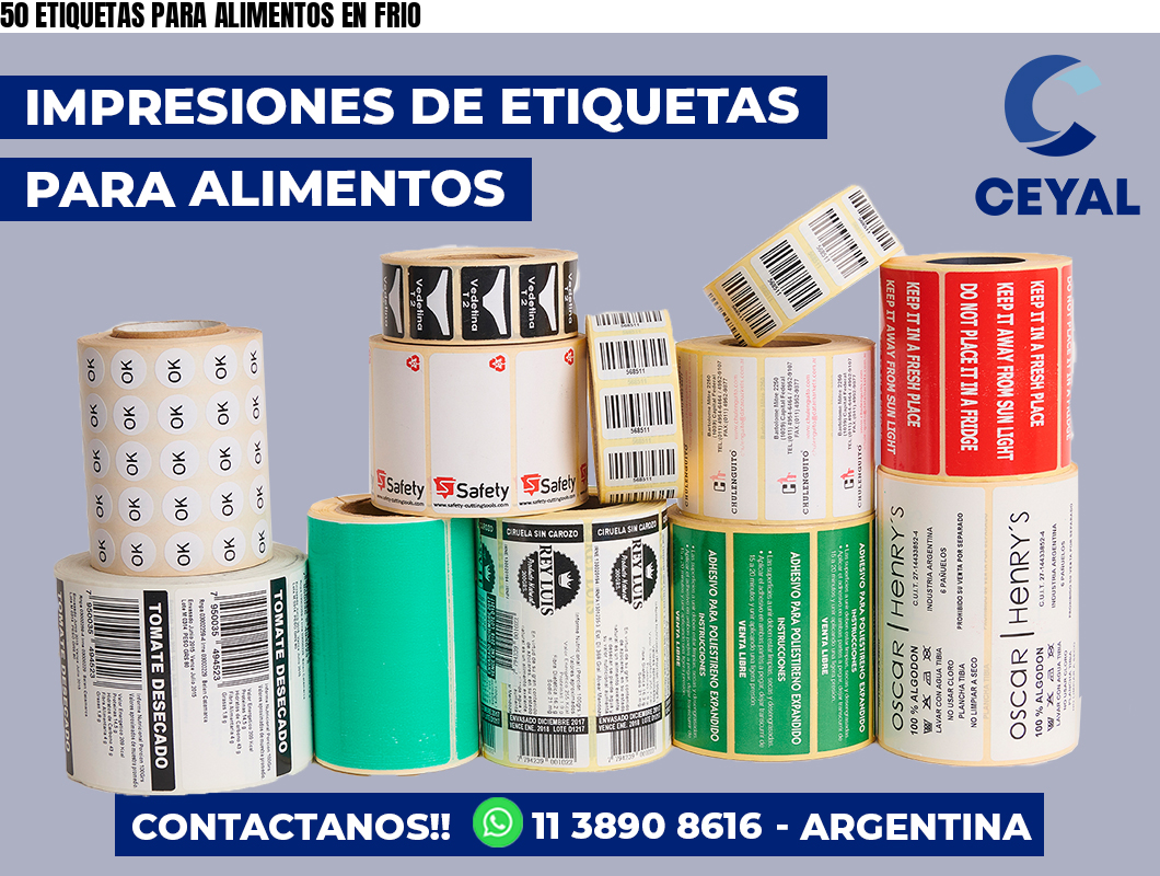 50 ETIQUETAS PARA ALIMENTOS EN FRIO