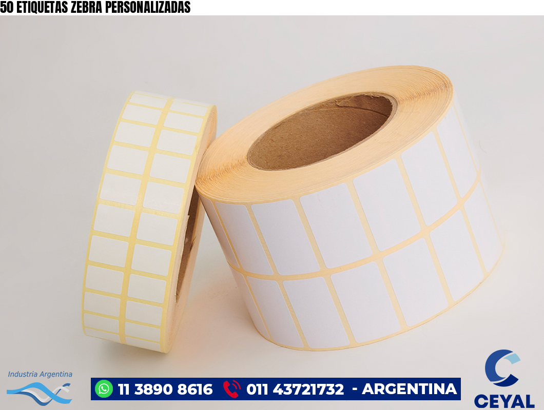 50 ETIQUETAS ZEBRA PERSONALIZADAS