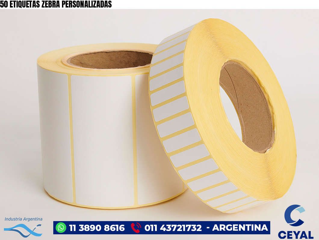 50 ETIQUETAS ZEBRA PERSONALIZADAS