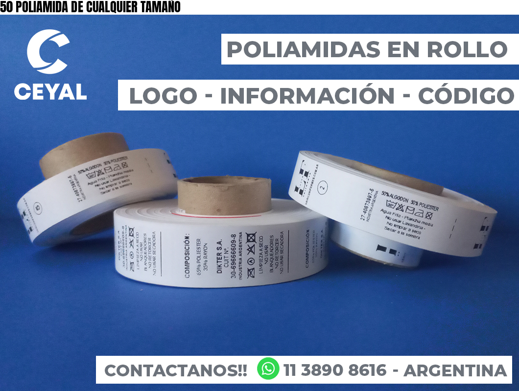 50 POLIAMIDA DE CUALQUIER TAMAÑO