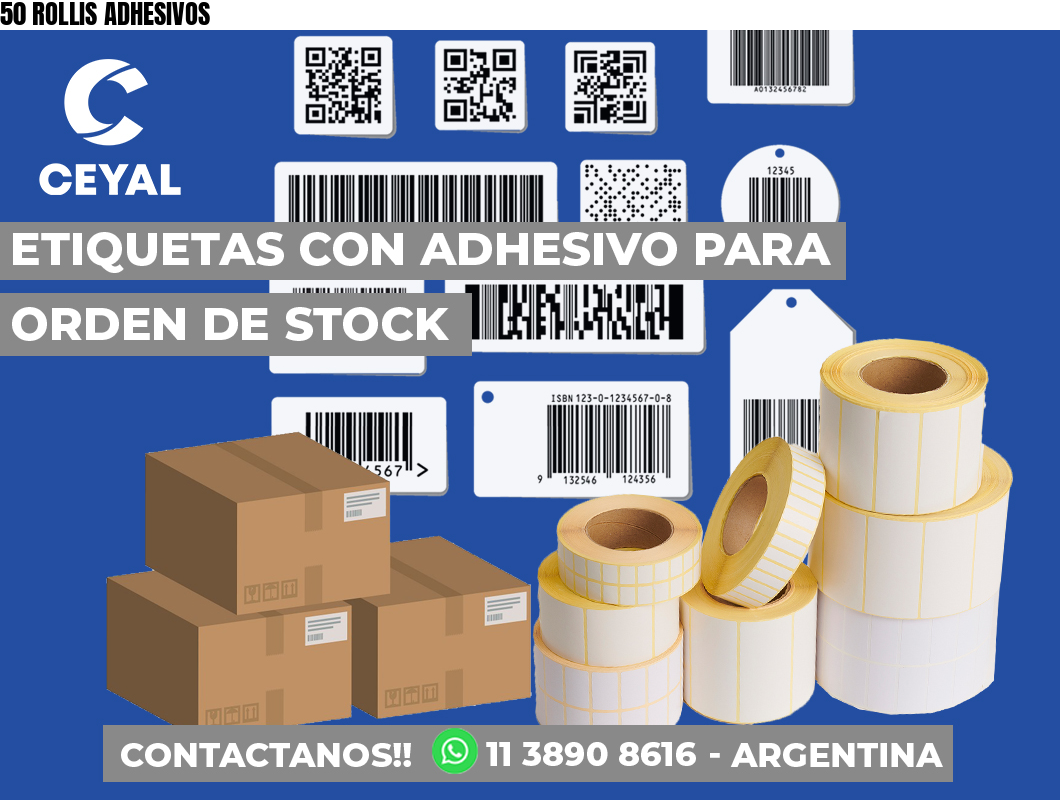 50 ROLLIS ADHESIVOS