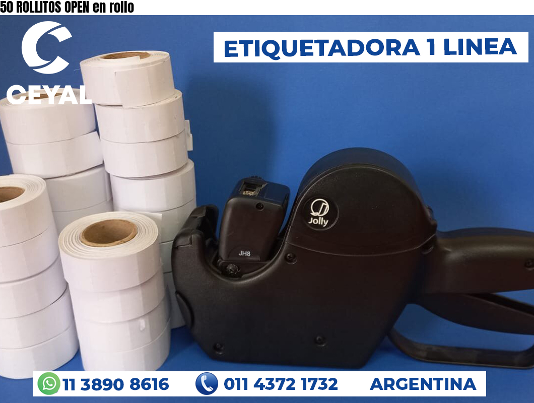 50 ROLLITOS OPEN en rollo