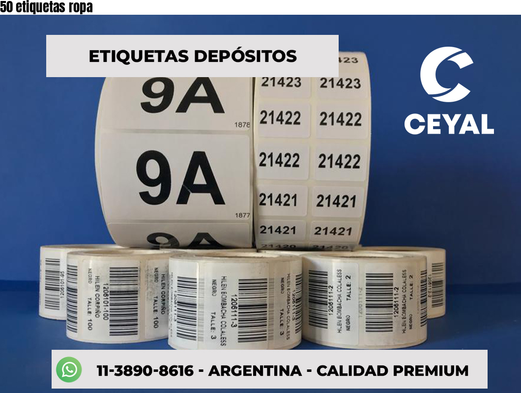 50 etiquetas ropa